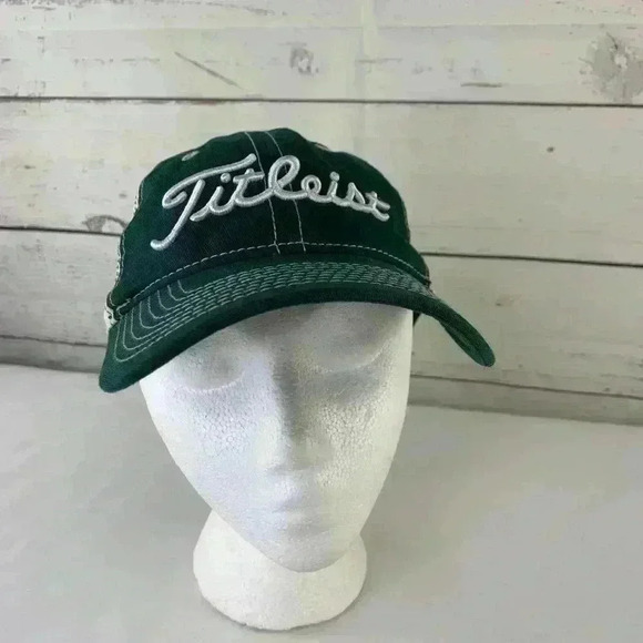 Titleist Baseball Hat Cap Adjustable Strap Green And White. - Picture 3 of 6